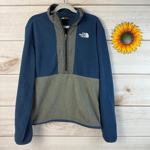the‎ north face boys quarter zip glacier fleece pullover L/12 - Picture 1 of 3